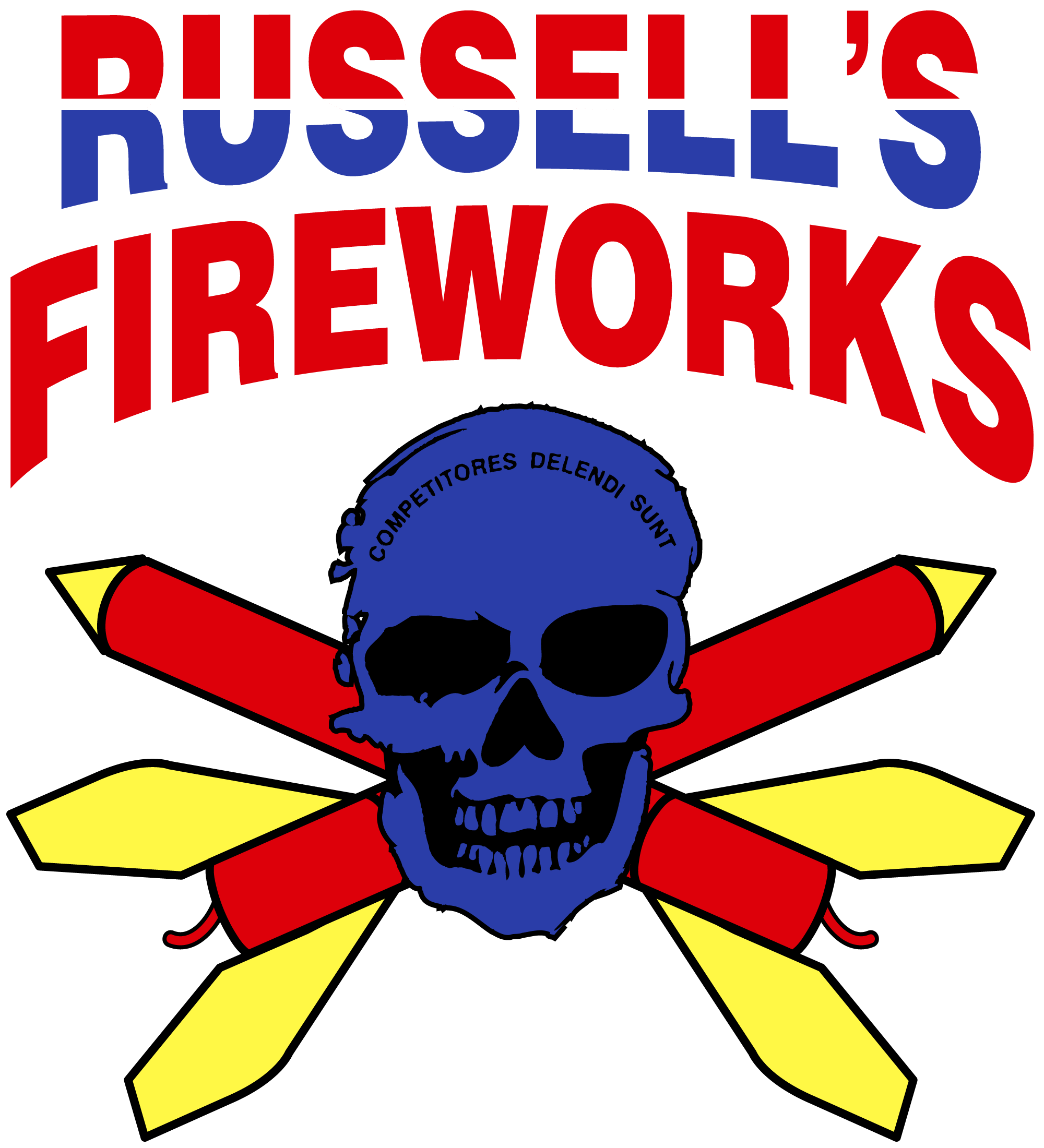 russells fireworks logo image