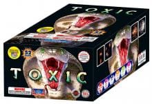 Here's an alt tag for the image: `Toxic fireworks box with cobra image`