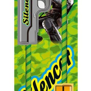 Here's an alt tag for the image: Two Silencer sparkler guns; fireworks.