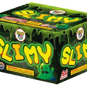 Here's an alt tag for the image: `Slimy Slimy fireworks, 56 shots`