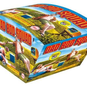 Dad Bod Squad fireworks box.