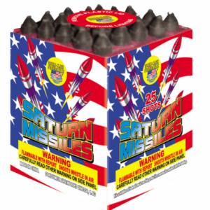 Saturn Missiles fireworks, 25 shots.