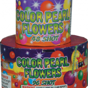 Color Pearl Flowers fireworks, 48 & 96 shot.
