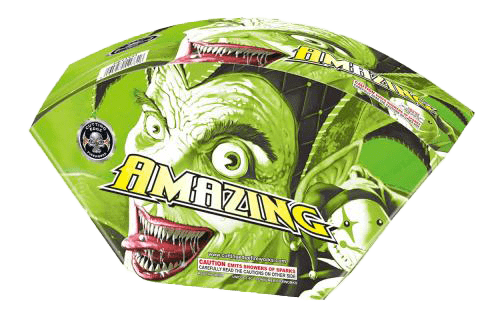 Amazing fireworks, green jester box.