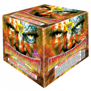 American Intensity 9-shot firework box.