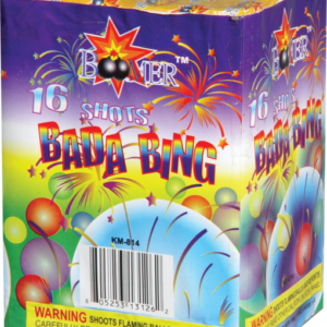 16-shot Boomer Bada Bing fireworks.