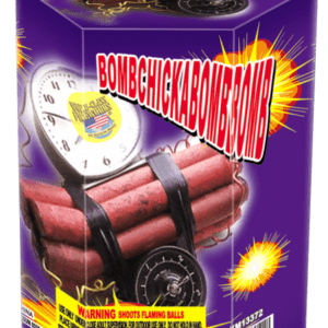 Bomb Chicka Bomb Bomb firework box.