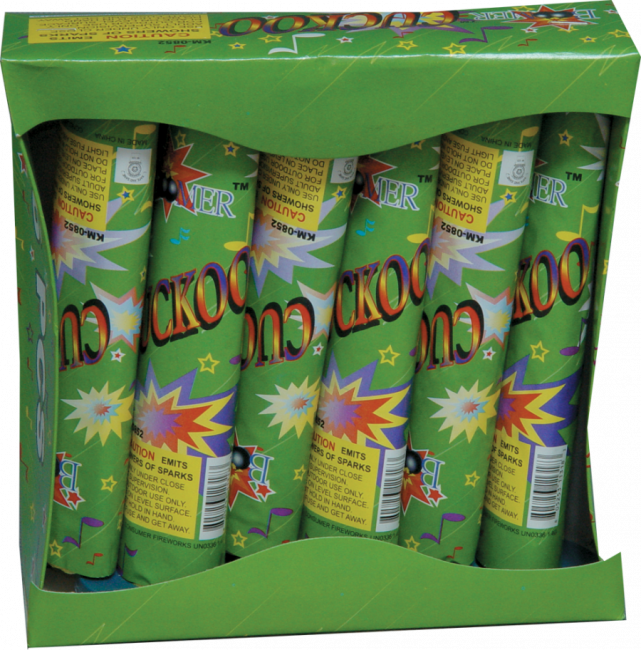 Box of Cuckoo fireworks.