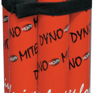 Mighty Dino Mite fireworks, eight tubes.