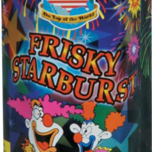 Frisky Starburst fireworks: caution, sparks.