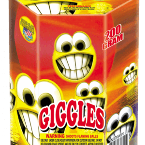 Giggles 200 gram firework with smiley faces.