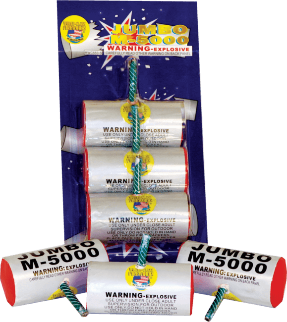 Jumbo M-5000 explosive firecrackers.