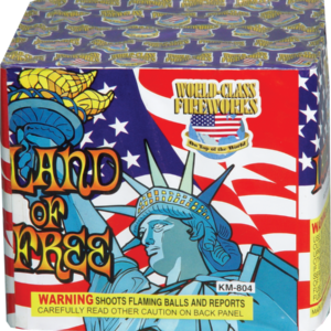 Land of the Free fireworks box.