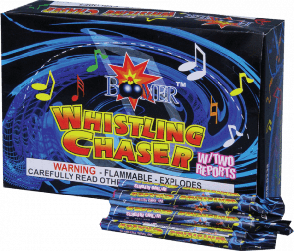 Whistling Chaser firecrackers with reports.
