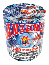 Here's an alt tag for the image: `Amazing Bomber firework, red, white, and blue.`