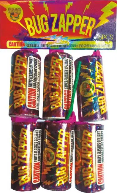 Six Bug Zapper firecrackers.