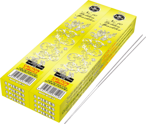 Yellow incense sticks box with floral design.