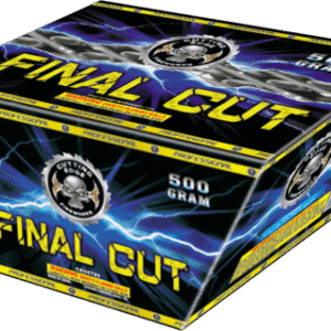 Fireworks box labeled Final Cut, 500 grams.