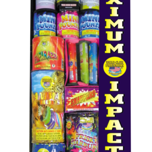 Maximum Impact firework assortment.
