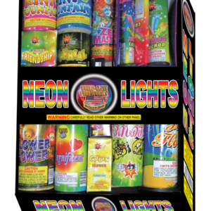 Neon Lights fireworks assortment box.