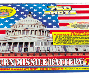Saturn Missile Battery fireworks box, 750 shots.