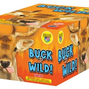 Fireworks box with deer image, "Buck Wild!