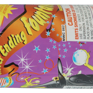 Fireworks packaging with wizard and stars design.