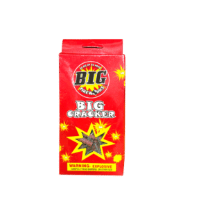 Red fireworks box labeled "Big Cracker".