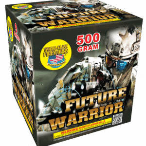 Firework package labeled "Future Warrior," 500 grams.