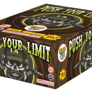 Push Your Limit fireworks box packaging design.