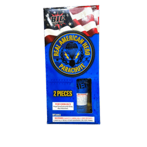 Fireworks packaging with American flag design.