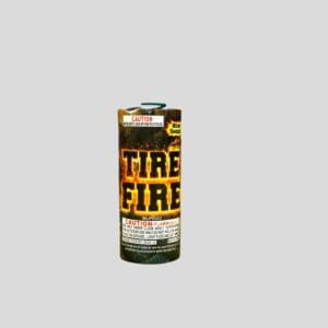 Firework labeled "Tire Fire" on gray background.