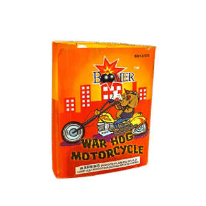 Box of "War Hog Motorcycle" fireworks.