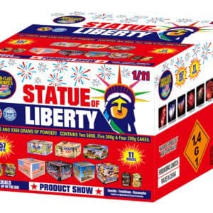 Fireworks box labeled "Statue of Liberty".