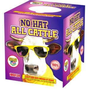 Cow wearing sunglasses on a product box.