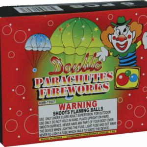 Box of Double Parachutes Fireworks packaging.