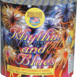 Fireworks packaging labeled "Rhythm and Blues".
