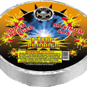 Firecracker labeled "Super Charged Maximum Load".