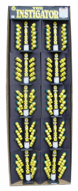 Firework display titled "The Instigator".