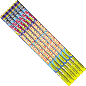 Blue Thunder fireworks in colorful packaging.