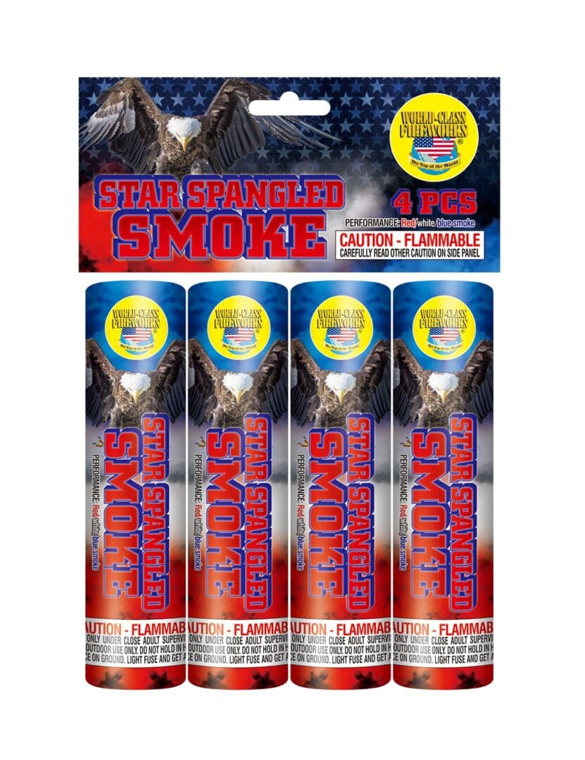 Star Spangled Smoke fireworks pack, eagle design.