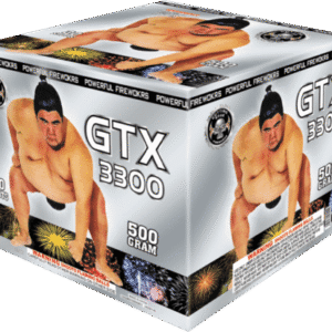 Fireworks packaging with sumo wrestler image
