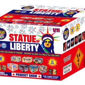 Statue of Liberty fireworks product box